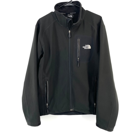 The North Face Apex Bionic Softshell Jacket Mens L Black Full Zip FLAWS - Picture 1 of 11